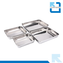 Restauration et fournitures d&#39;hôtels en acier inoxydable Metal Serving Trays Wholesale